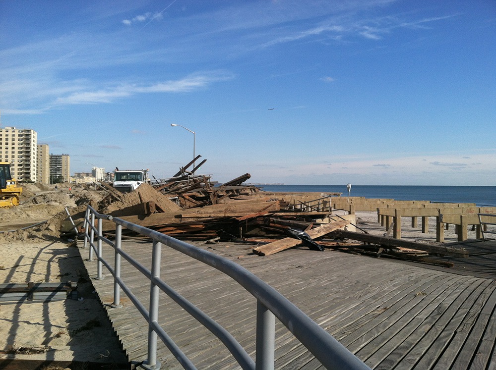 Destroyed boardwalk